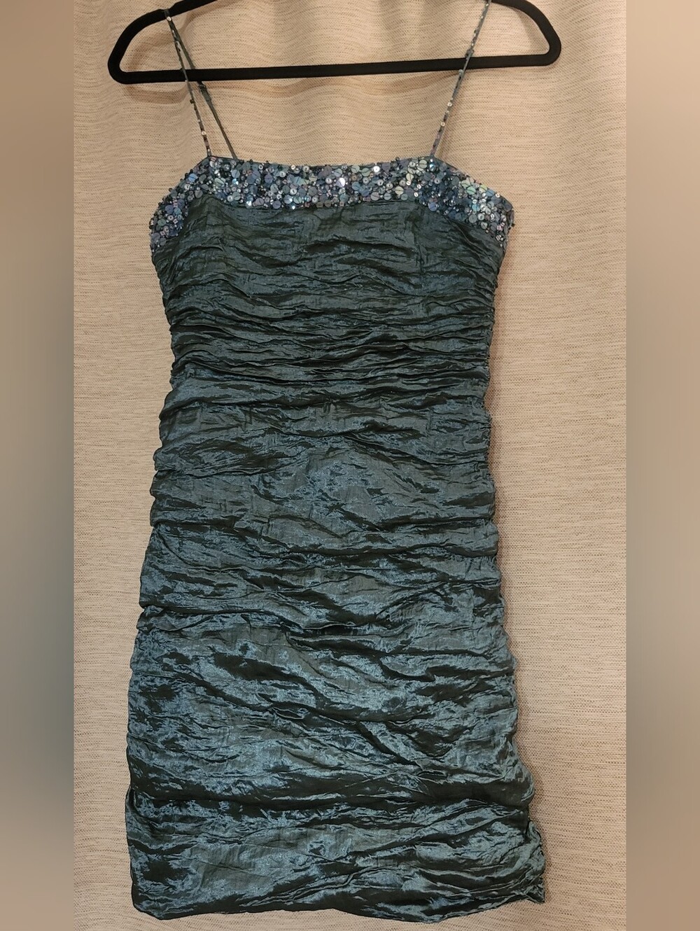 BCBG Max Azria Turquoise Sequin Cocktail Dress | Size Small | Party |